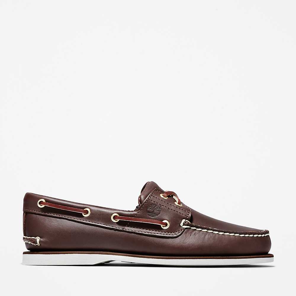 Men's Timberland Classic Boat Shoes Brown | UAE-3652714