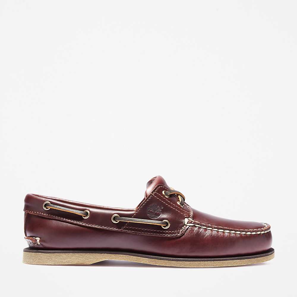 Men's Timberland Classic Boat Shoes Brown | UAE-6914573