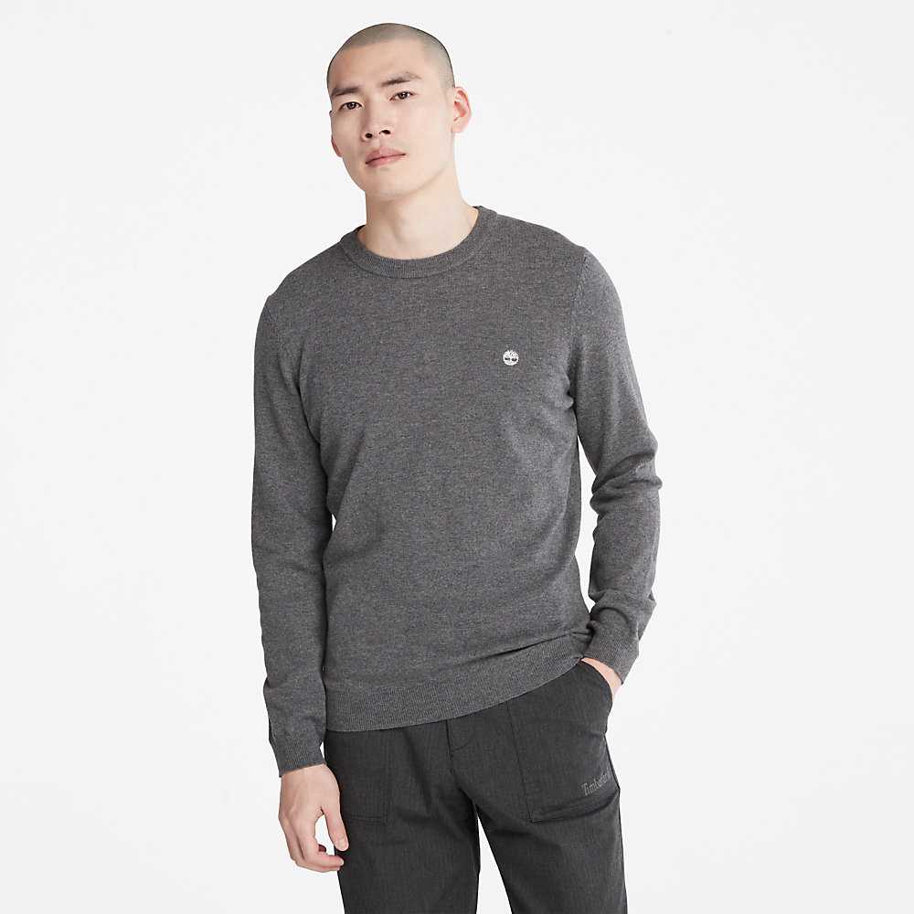 Men's Timberland Cohas Sweaters Dark Grey | UAE-8016954