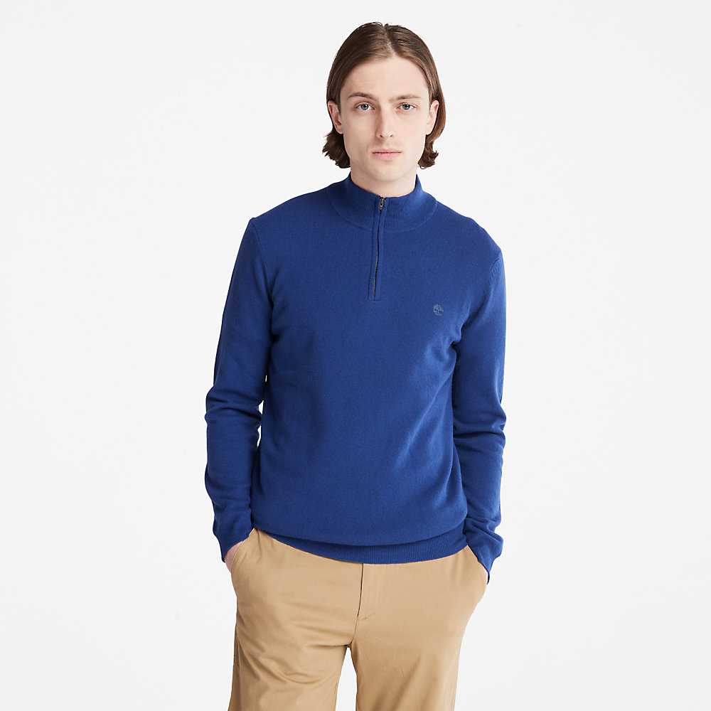 Men's Timberland Cohas Sweatshirt Dark Blue | UAE-1793506