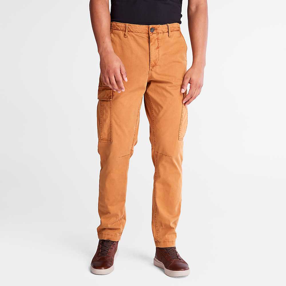 Men's Timberland Core Twill Cargo Pants Yellow | UAE-8574013