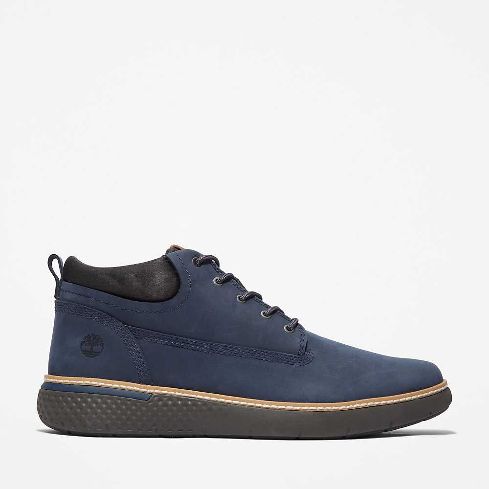 Men's Timberland Cross Mark Chukka Boots Navy | UAE-8560913