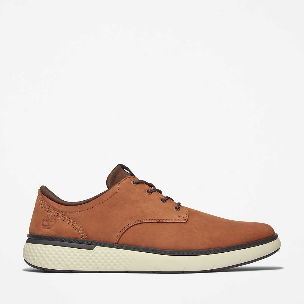 Men's Timberland Cross Mark Oxfords Shoes Brown | UAE-2307849