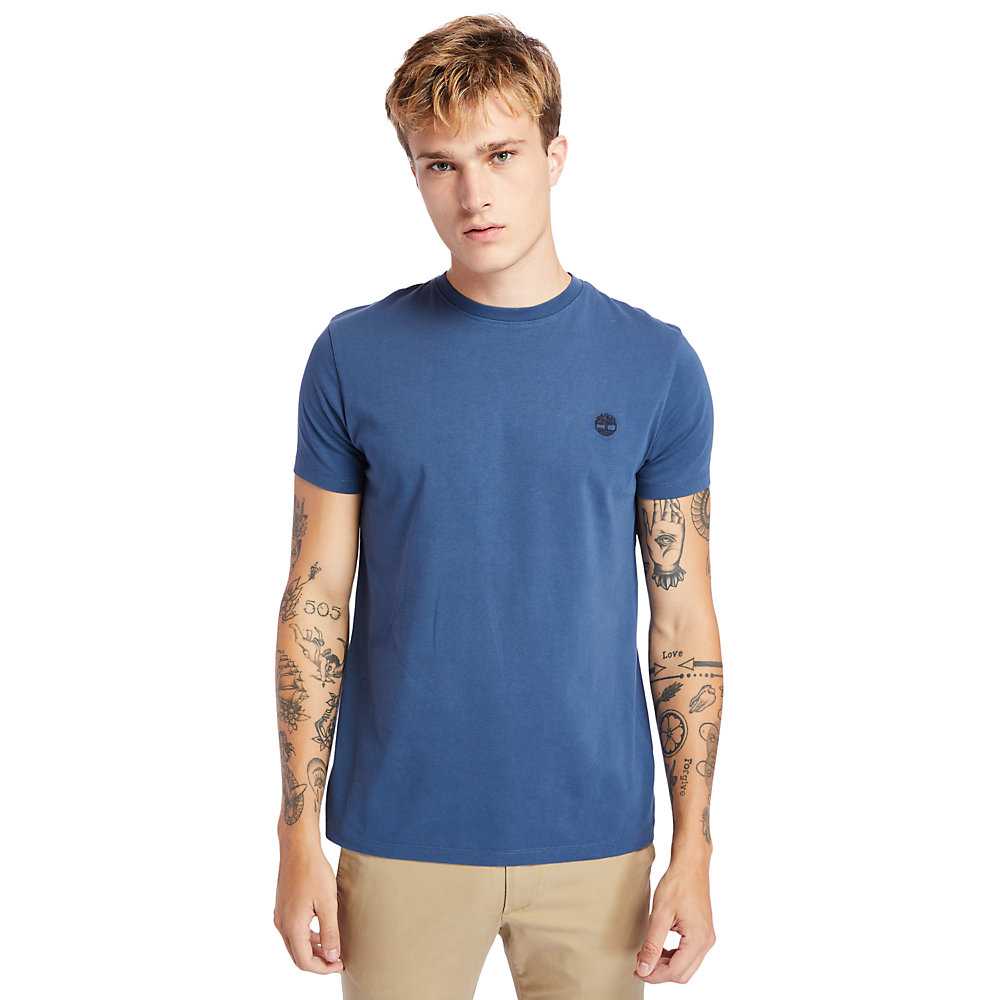 Men's Timberland Dunstan River T Shirts Navy | UAE-5762903