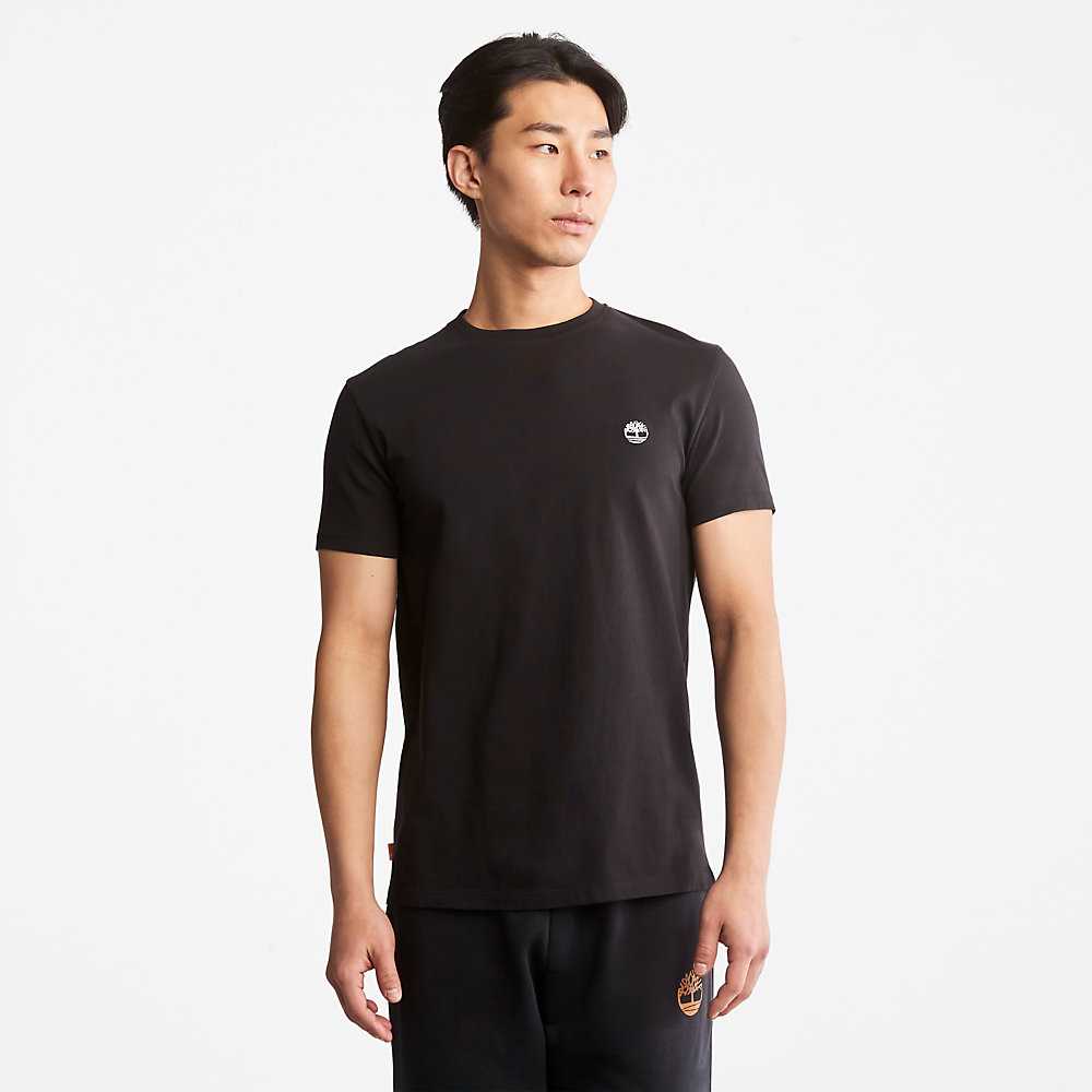 Men's Timberland Dunstan River T Shirts Black | UAE-7058932