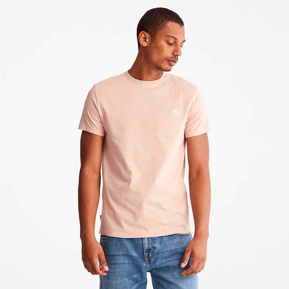 Men's Timberland Dunstan River T Shirts Pink | UAE-8097425