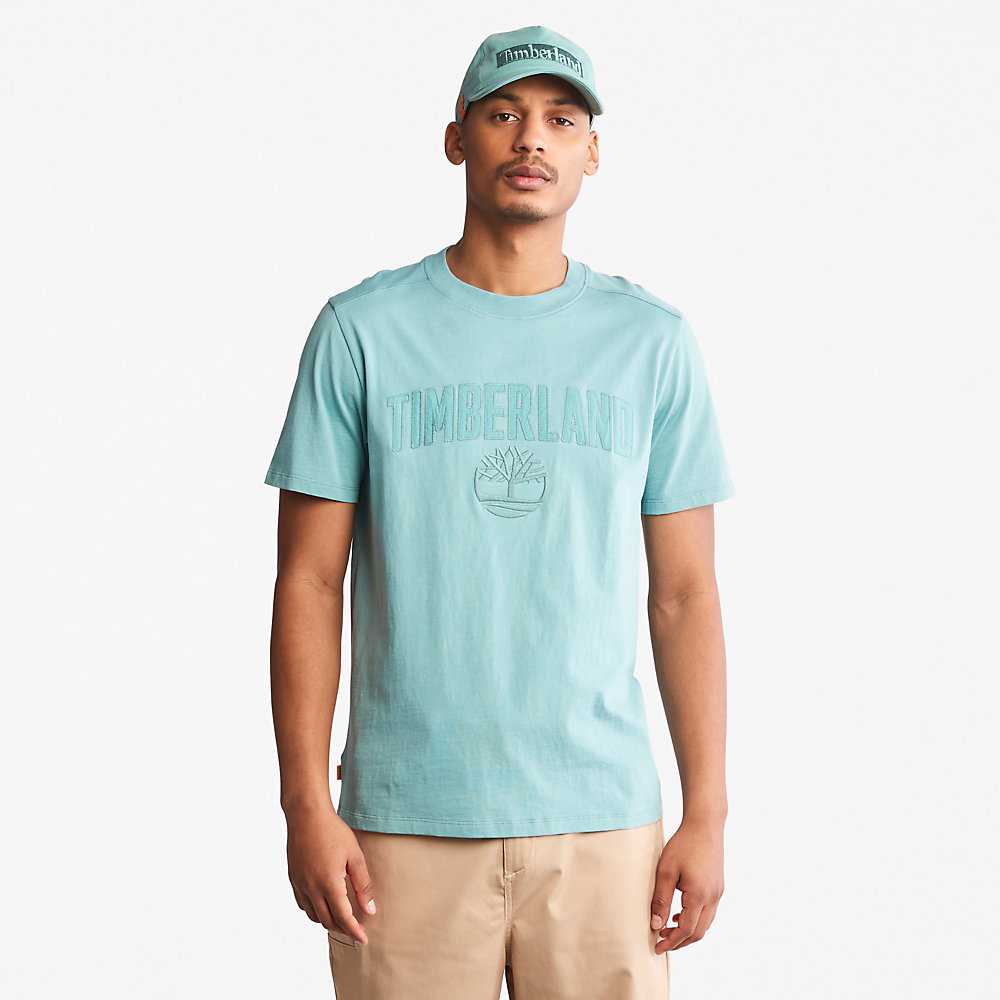 Men's Timberland Earthkeepers T Shirts Turquoise | UAE-0142376