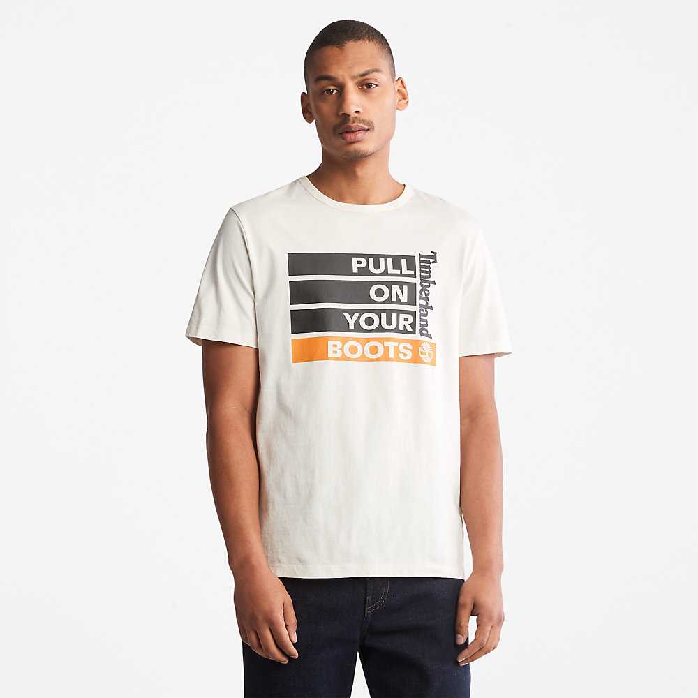 Men's Timberland Earthkeepers T Shirts White | UAE-6074392