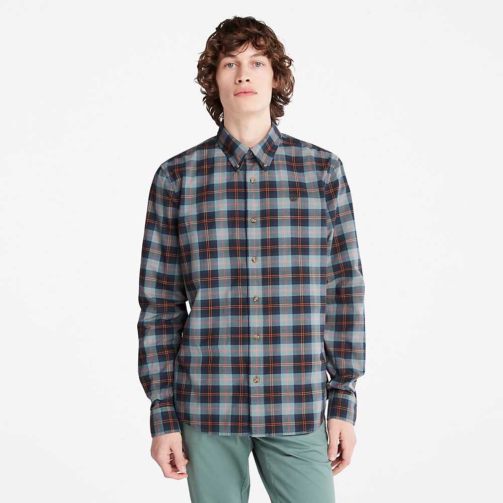 Men's Timberland Eastham Check Shirt Green | UAE-6730415