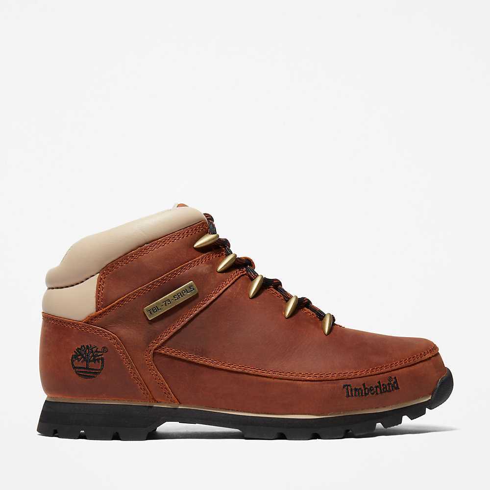 Men's Timberland Euro Sprint Hiking Boots Brown/White | UAE-6358104