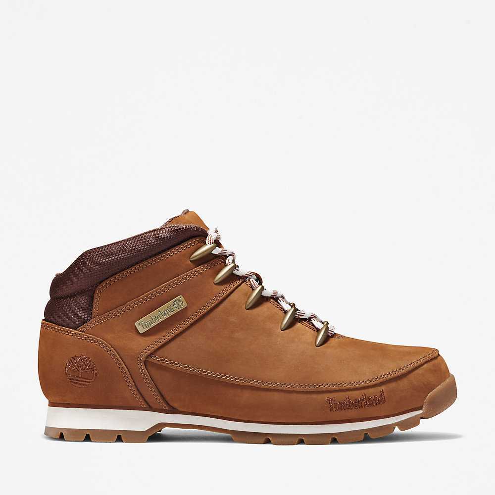 Men's Timberland Euro Sprint Mid Hiking Boots Brown | UAE-4871605