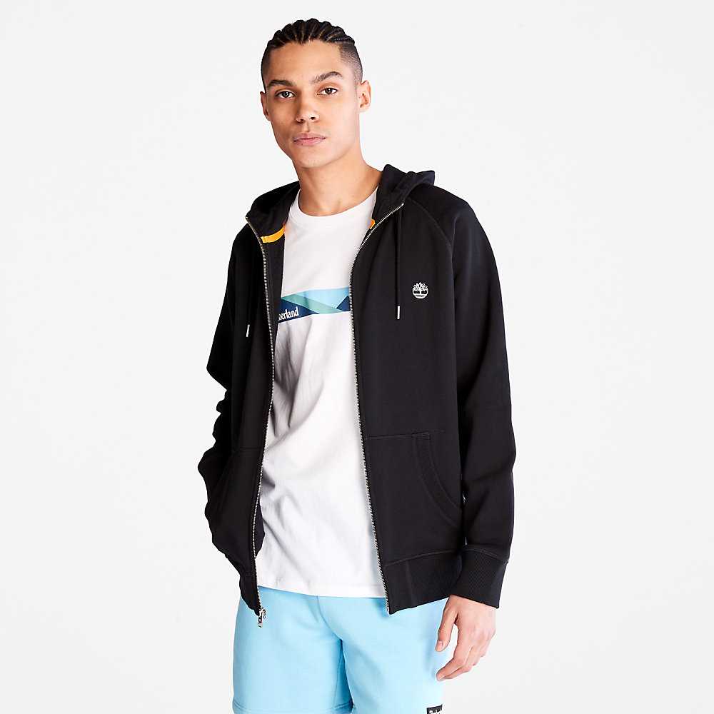 Men's Timberland Exeter River Hoodie Black | UAE-5903264