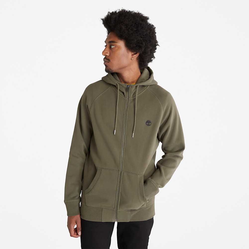 Men's Timberland Exeter River Hoodie Green | UAE-6835940