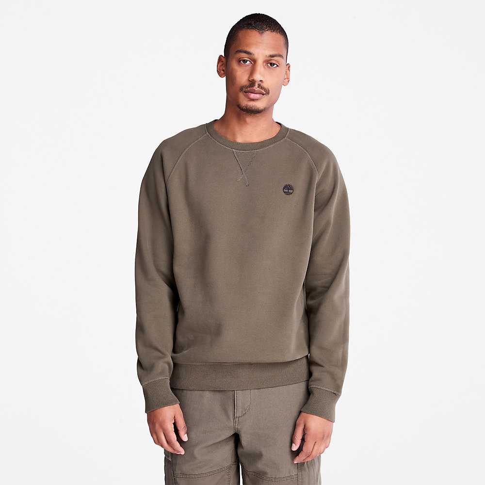 Men's Timberland Exeter River Sweatshirt Green | UAE-6940328