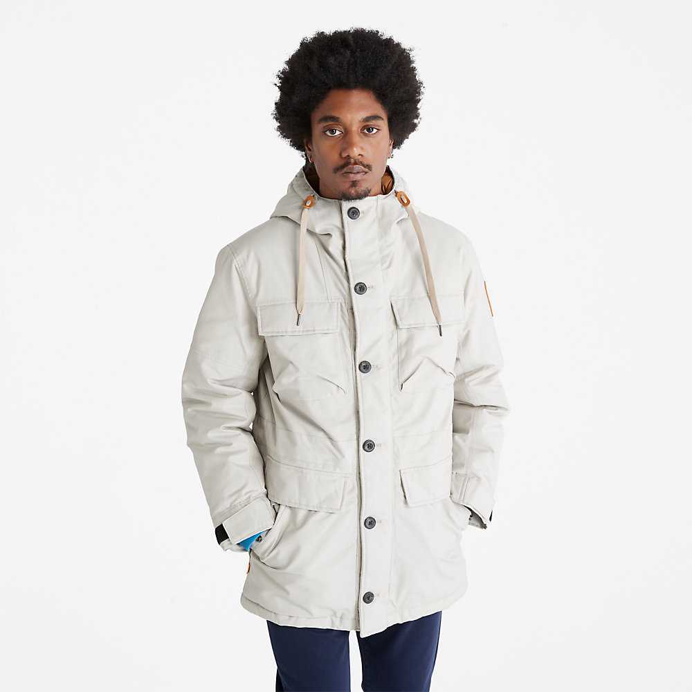 Men's Timberland Expedition Parka Jackets Light Grey | UAE-8920675