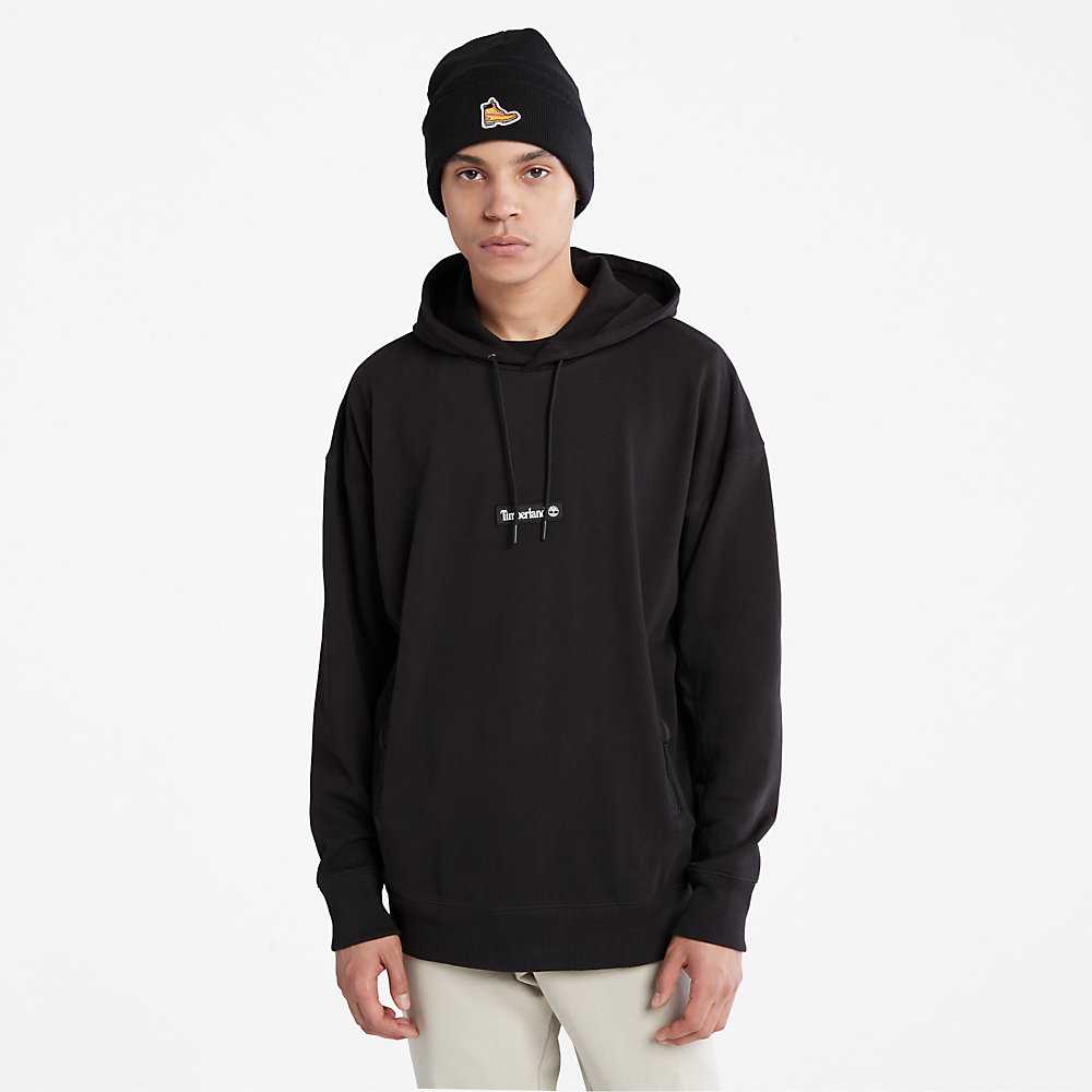 Men's Timberland Heavyweight Hoodie Black | UAE-4360789