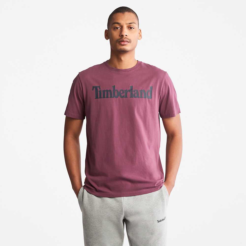 Men's Timberland Kennebec River T Shirts Purple | UAE-5498360