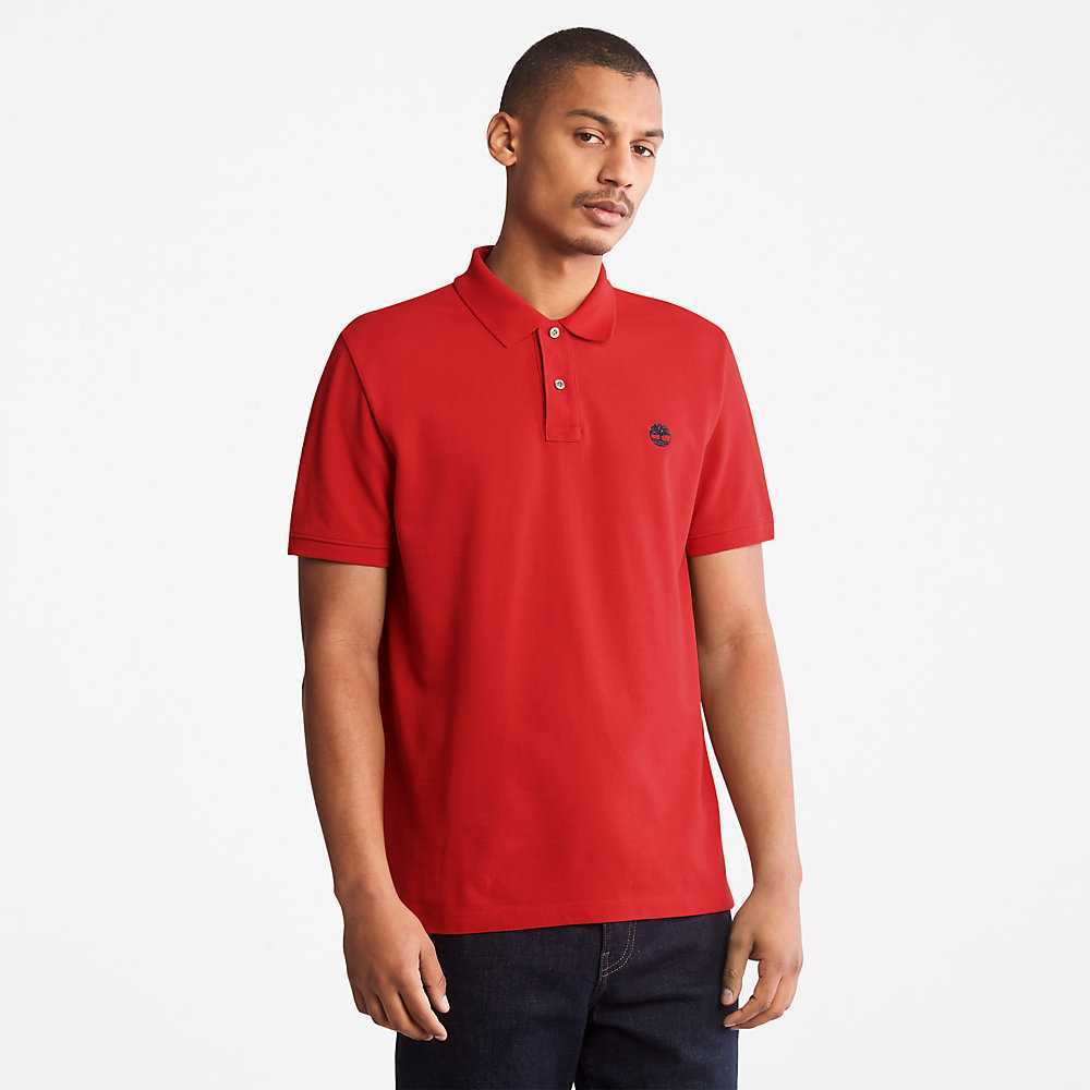 Men's Timberland Millers River Polo Shirts Orange | UAE-4652807