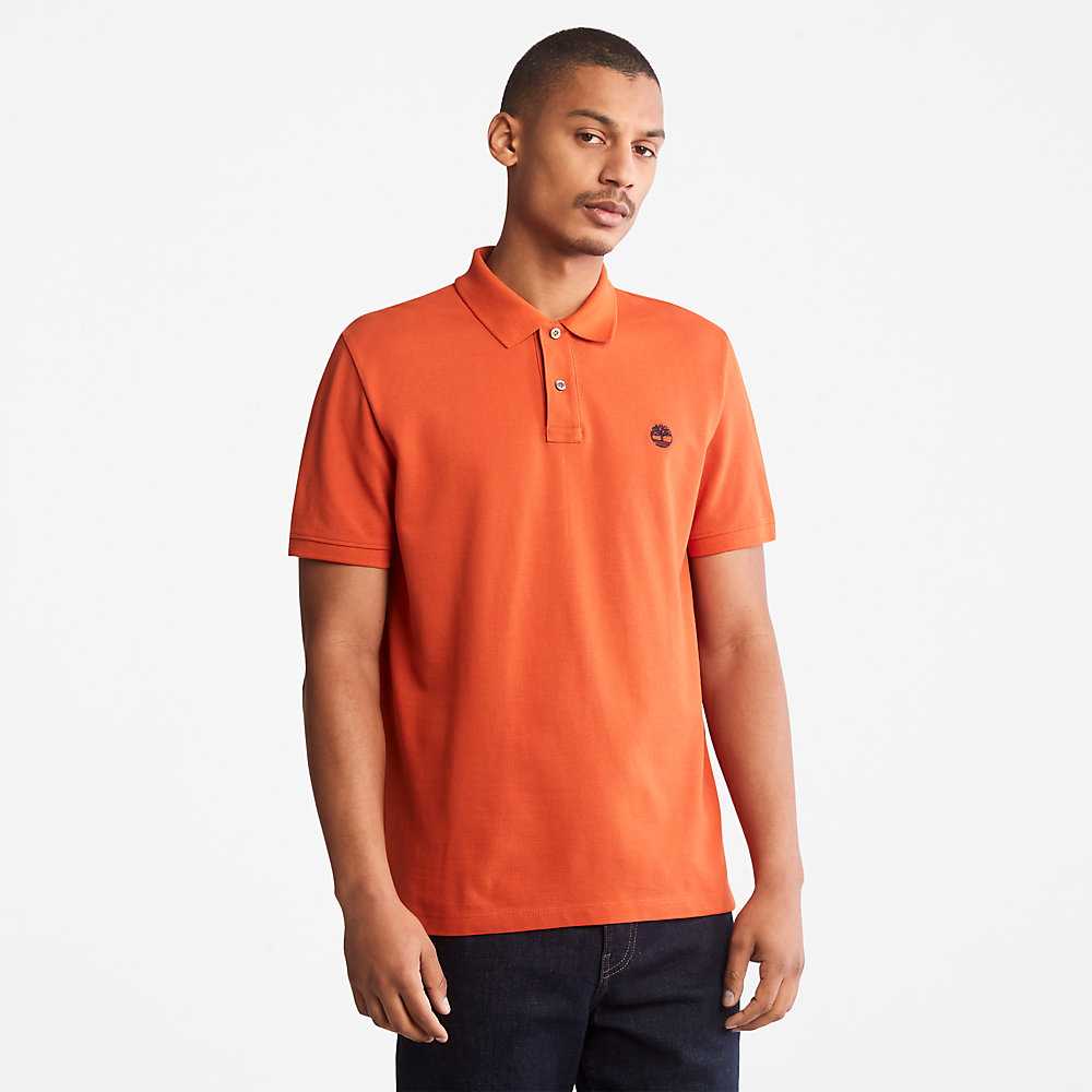 Men's Timberland Millers River Polo Shirts Yellow | UAE-5617920