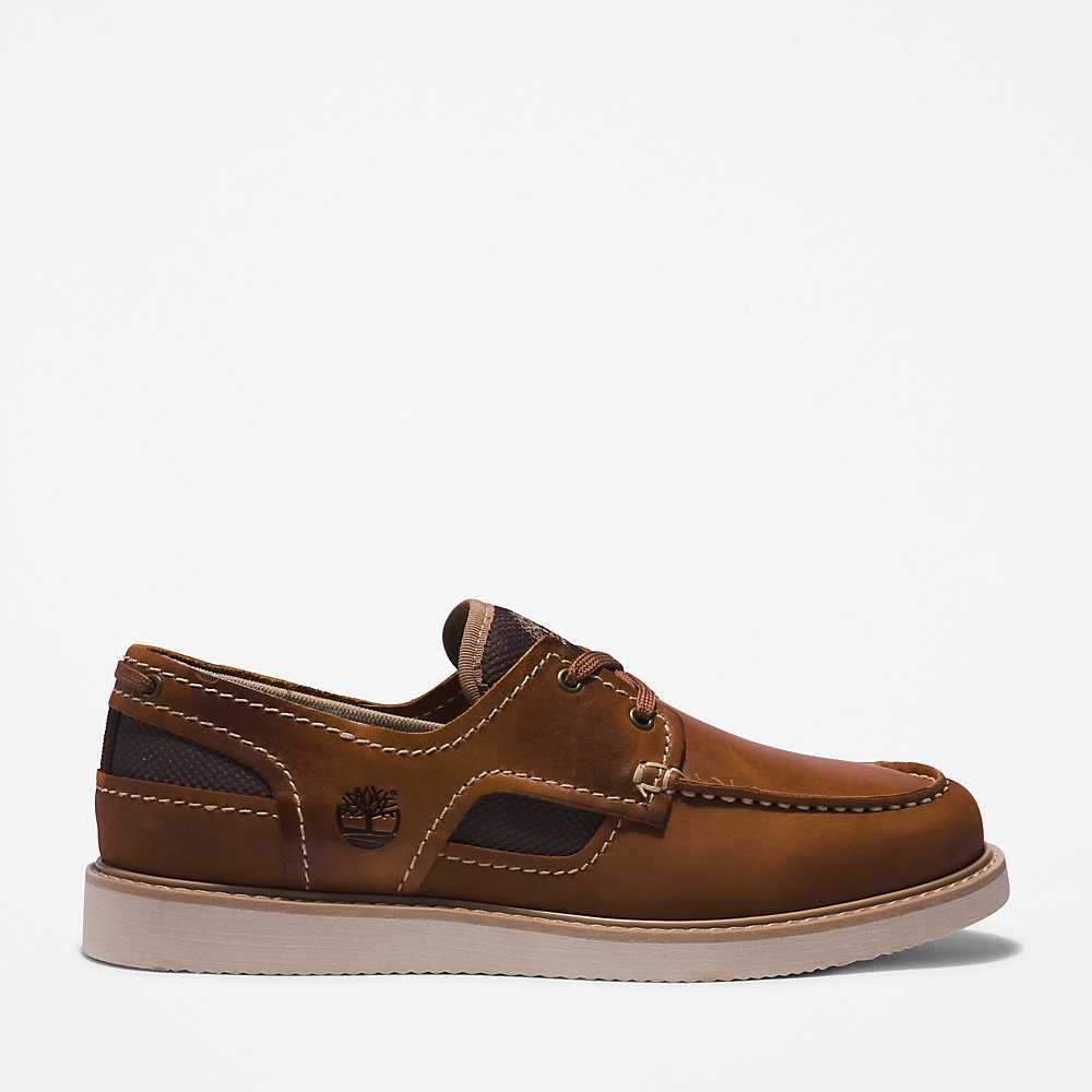 Men's Timberland Newmarket II Boat Shoes Brown | UAE-8927460