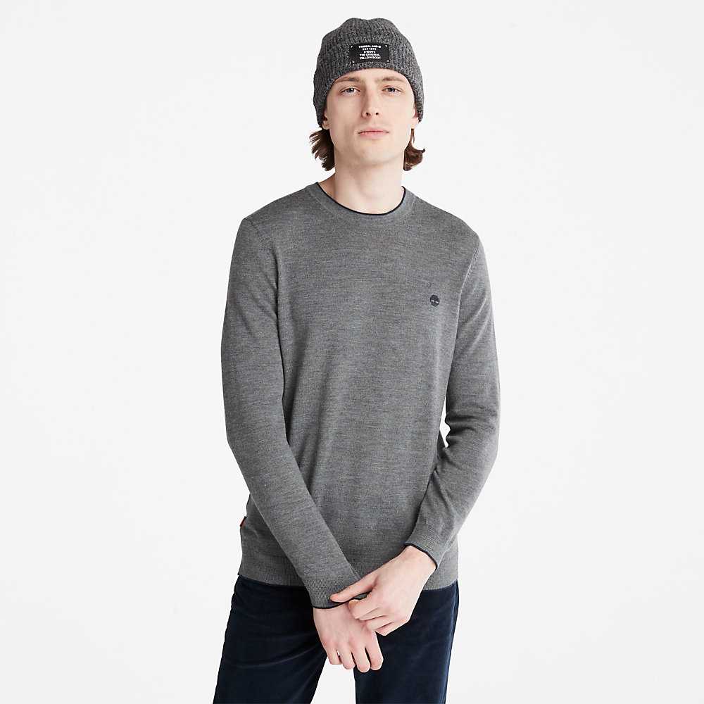 Men's Timberland Nissitissit River Sweaters Dark Grey | UAE-2145389