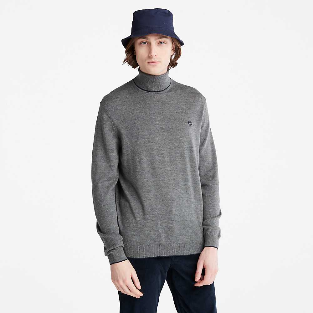 Men's Timberland Nissitissit River Sweaters Dark Grey | UAE-8530246