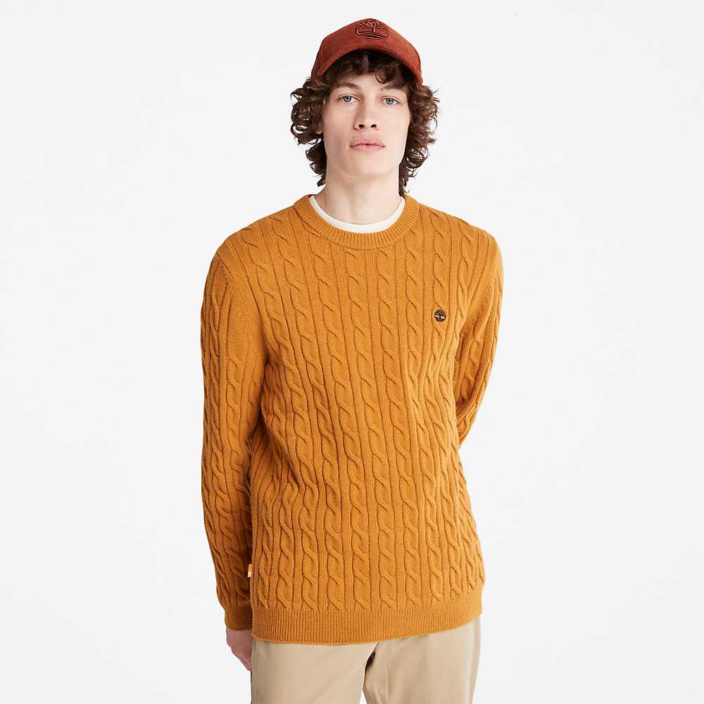 Men's Timberland Phillips Brook Sweaters Yellow | UAE-9815246