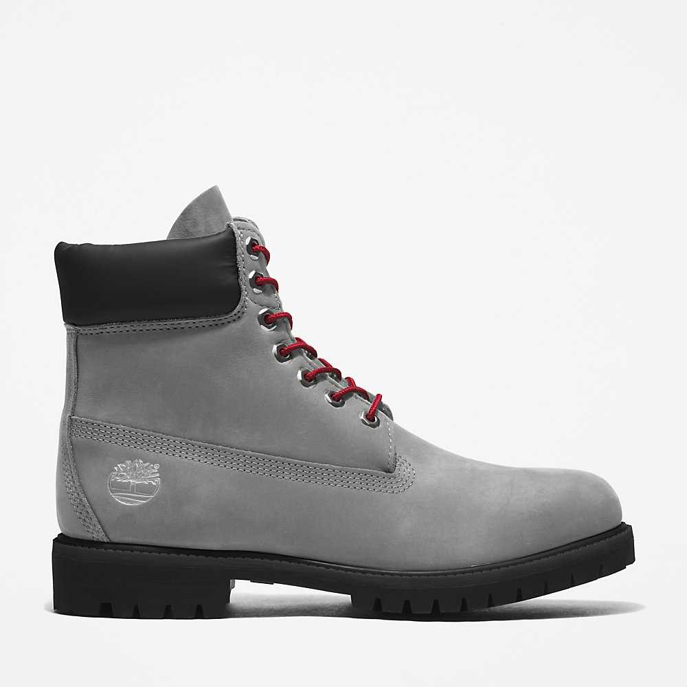 Men's Timberland Premium® 6 Inch Waterproof Boots Grey | UAE-7685190