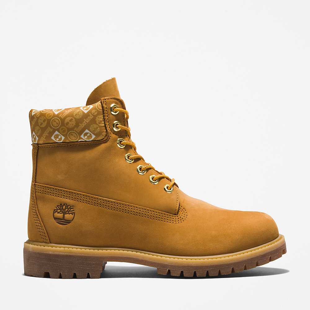 Men's Timberland Premium® 6 Inch Waterproof Boots Light Brown | UAE-9347618