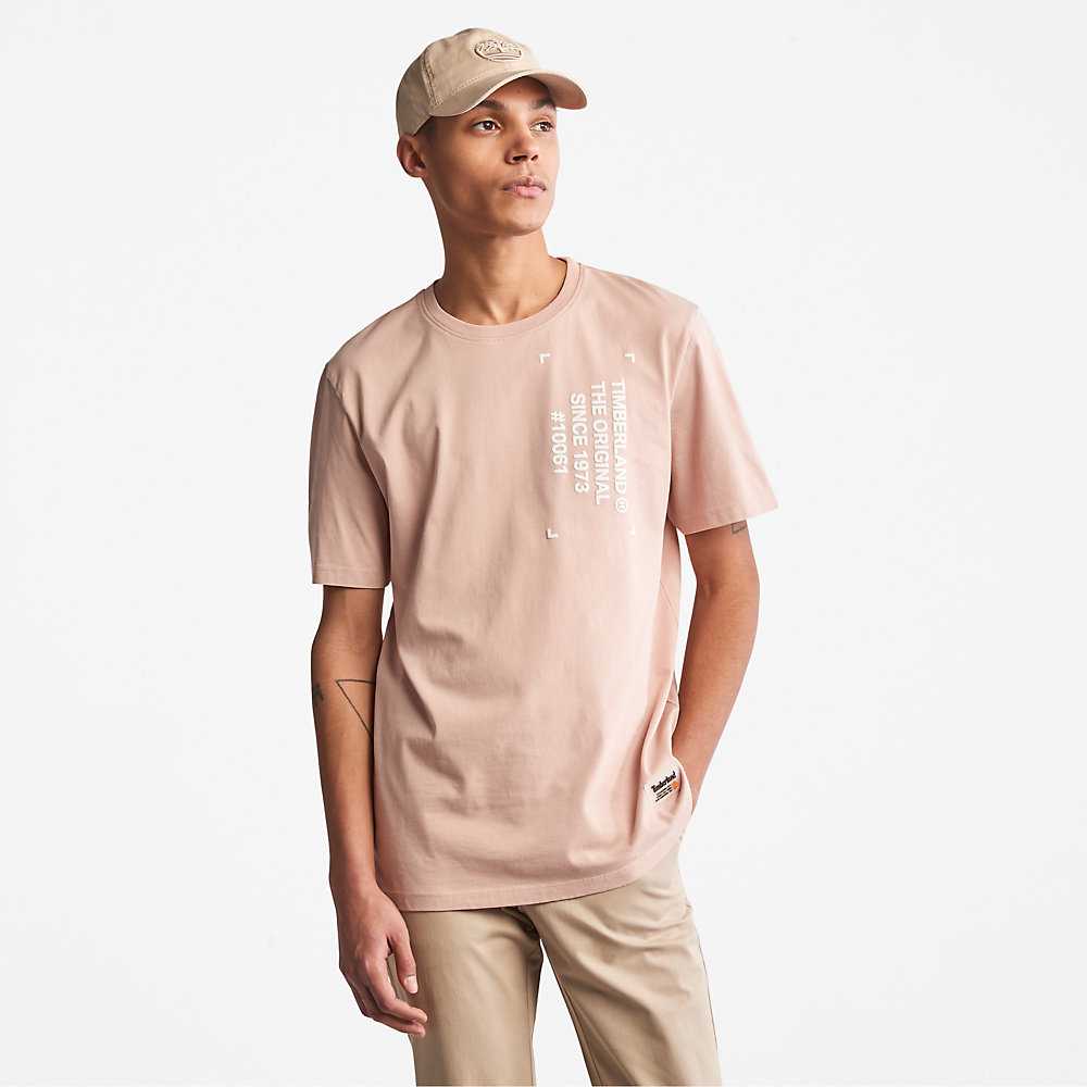 Men's Timberland Progressive Utility T Shirts Pink | UAE-0951862