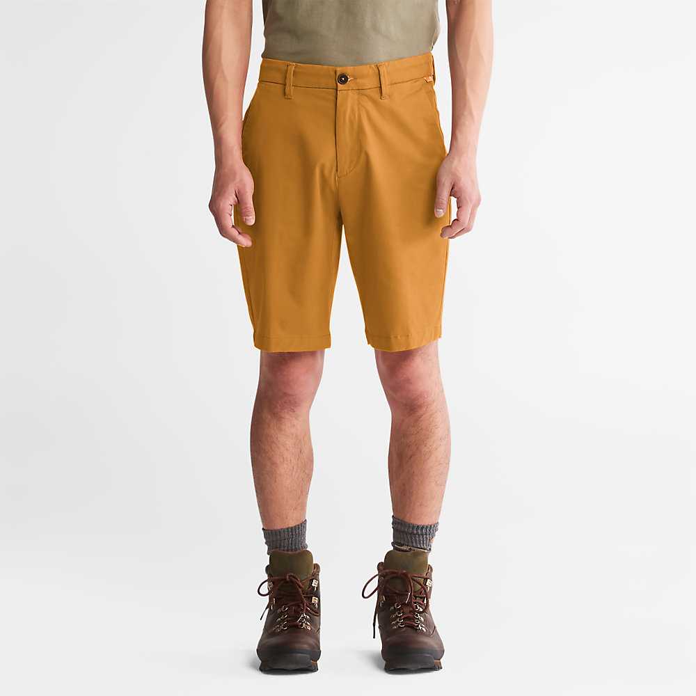 Men's Timberland Squam Lake Shorts Dark Yellow | UAE-4137628