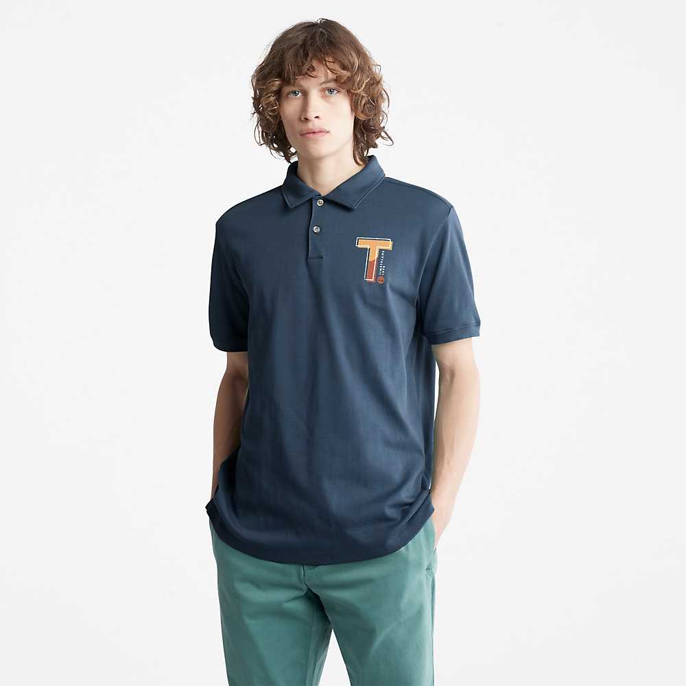 Men's Timberland TimberFresh™ Polo Shirts Dark Blue | UAE-5123980