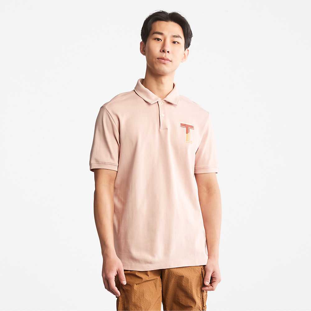 Men's Timberland TimberFresh™ Polo Shirts Light Pink | UAE-7165029