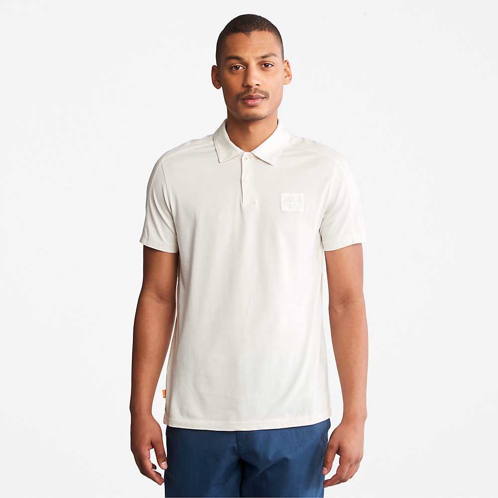 Men's Timberland TimberFresh™ Supima® Polo Shirts White | UAE-3614758