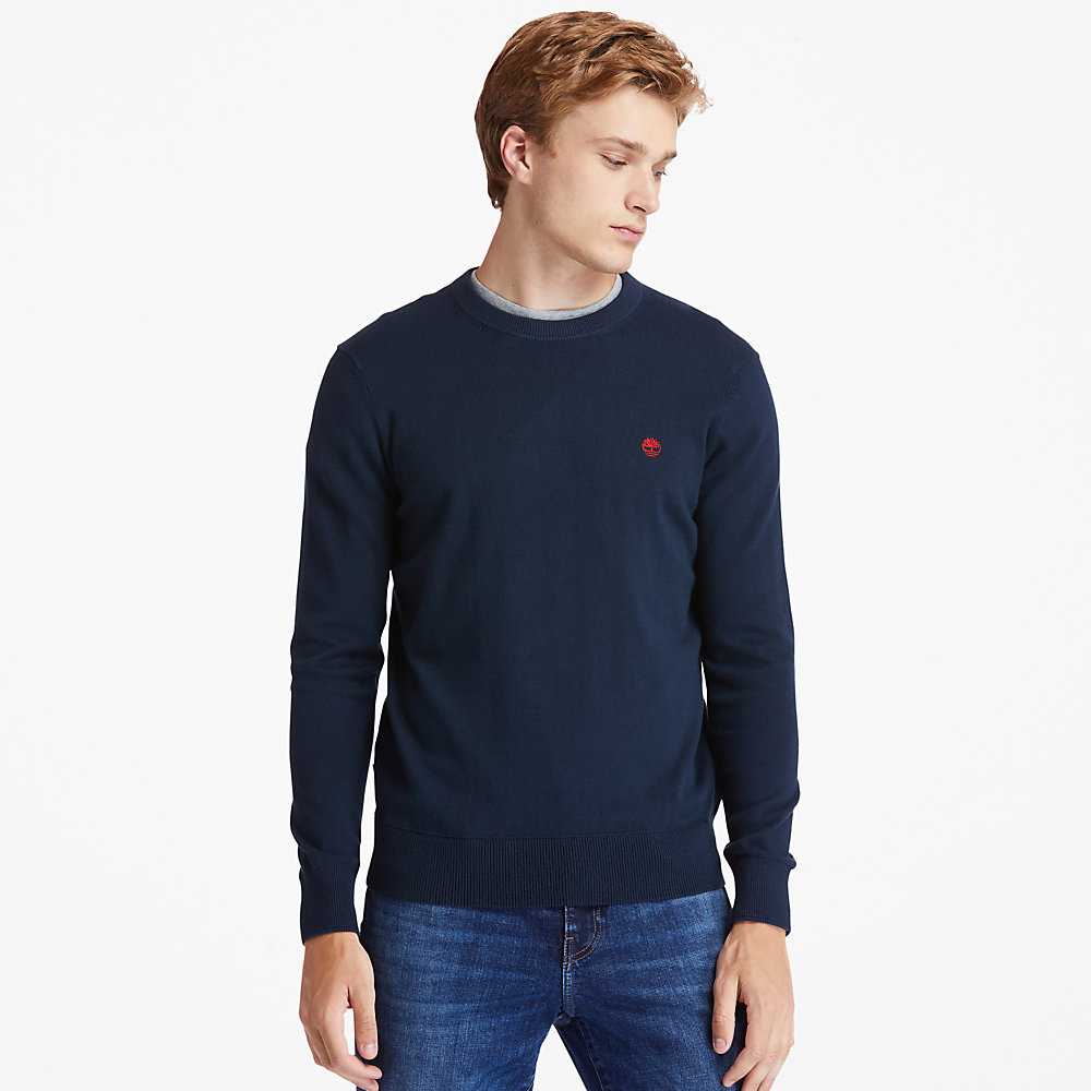 Men's Timberland Williams River Sweaters Navy | UAE-0697231