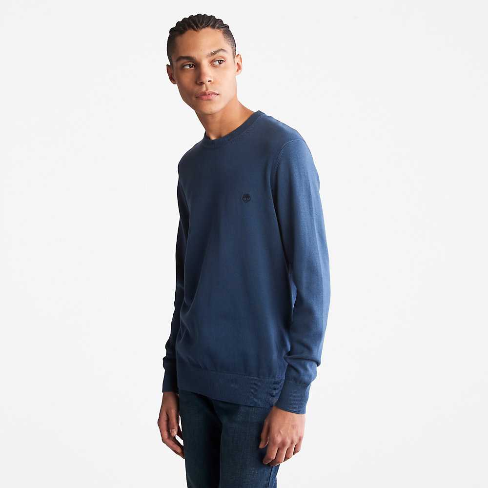 Men's Timberland Williams River Sweaters Blue | UAE-4928016