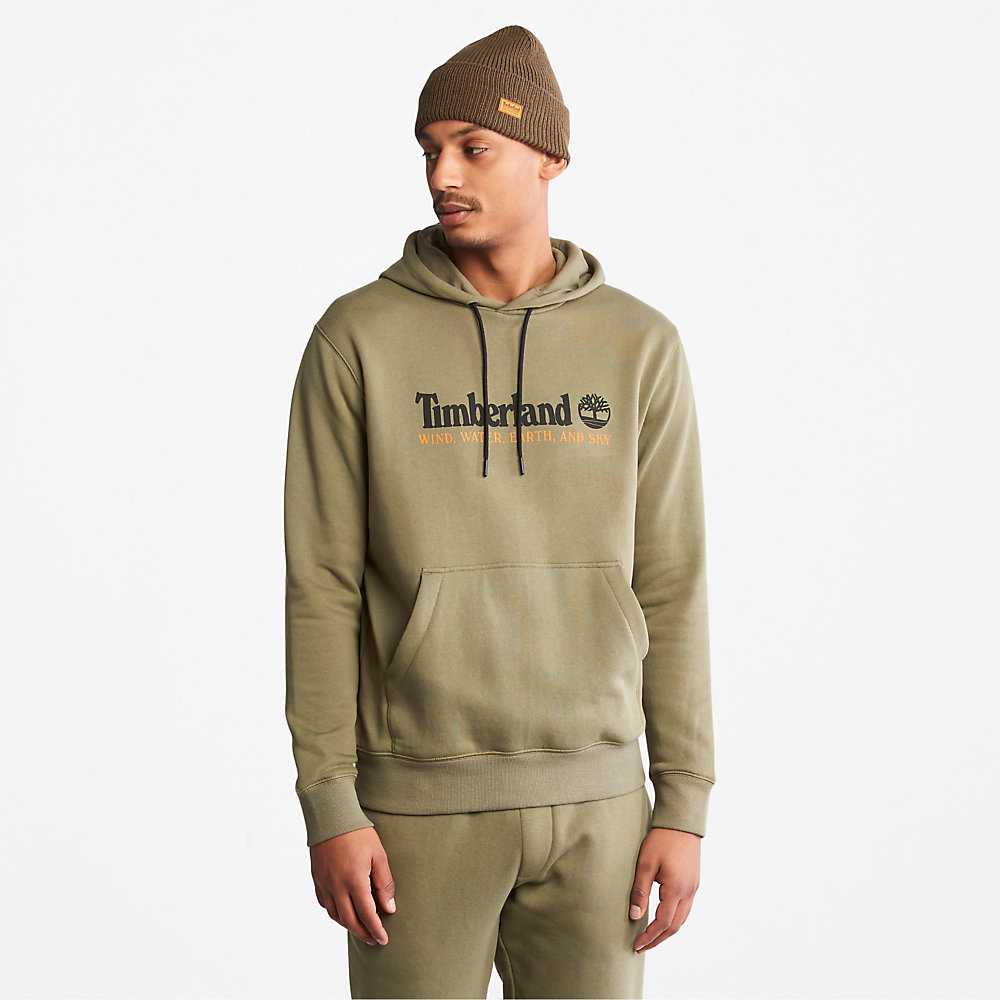 Men's Timberland Wind Water Earth And Sky Hoodie Grey | UAE-8759432