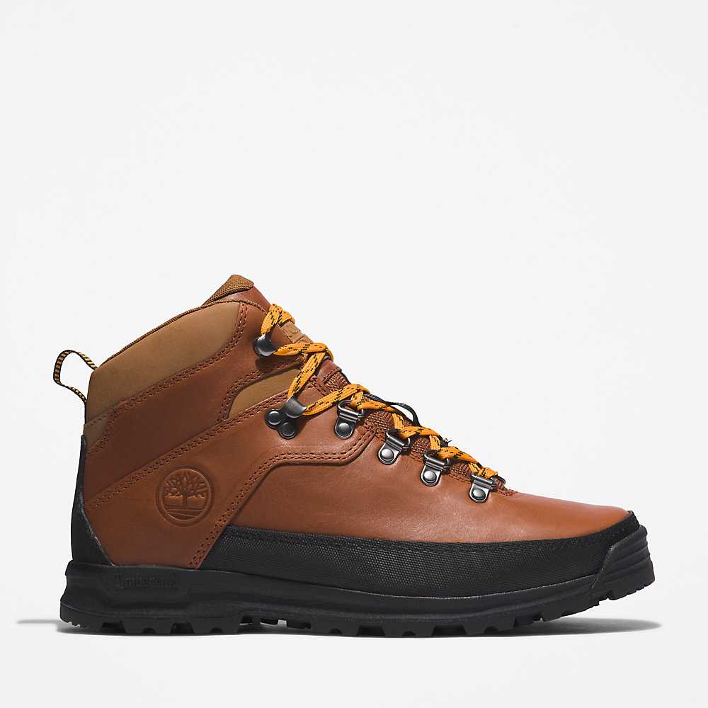 Men's Timberland World Hiker Hiking Boots Brown | UAE-9814620