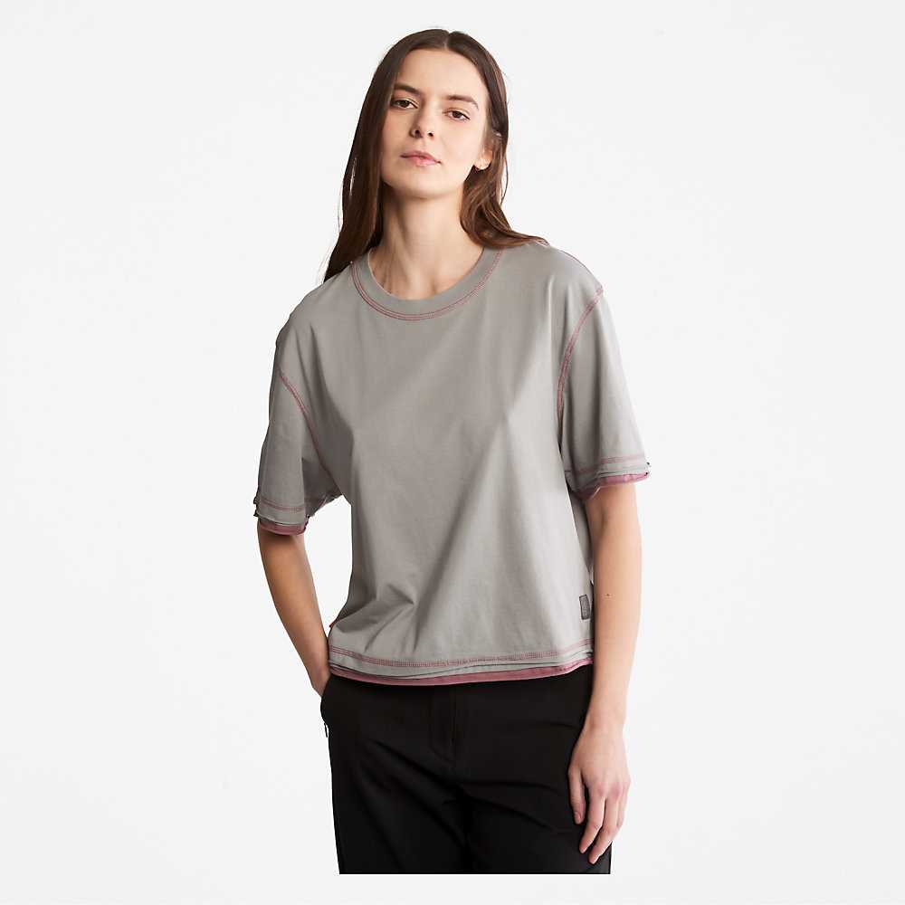 Women's Timberland Anti-Odour Supima® T Shirts Grey | UAE-2086957