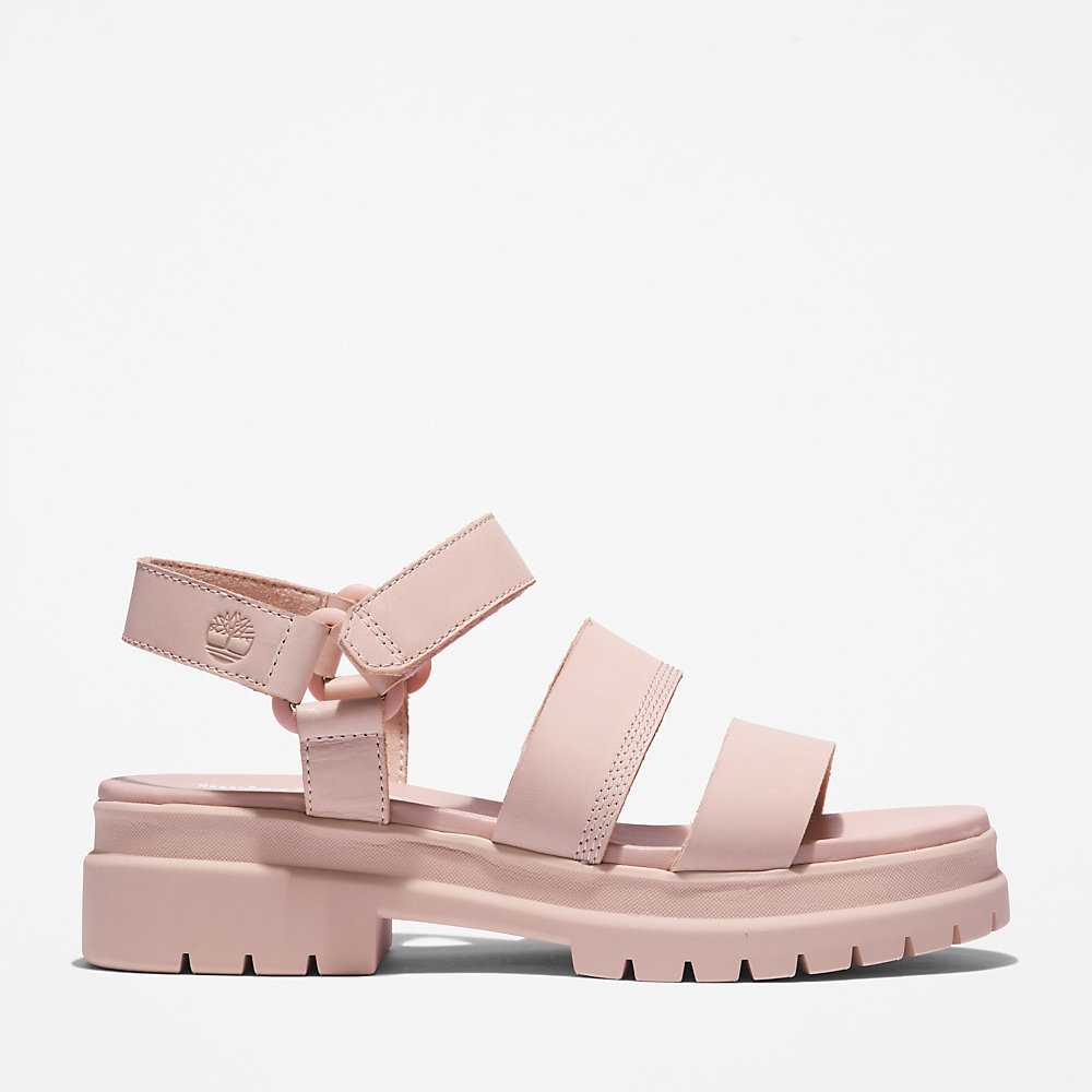 Women's Timberland London Vibe Sandals Light Pink | UAE-1486270