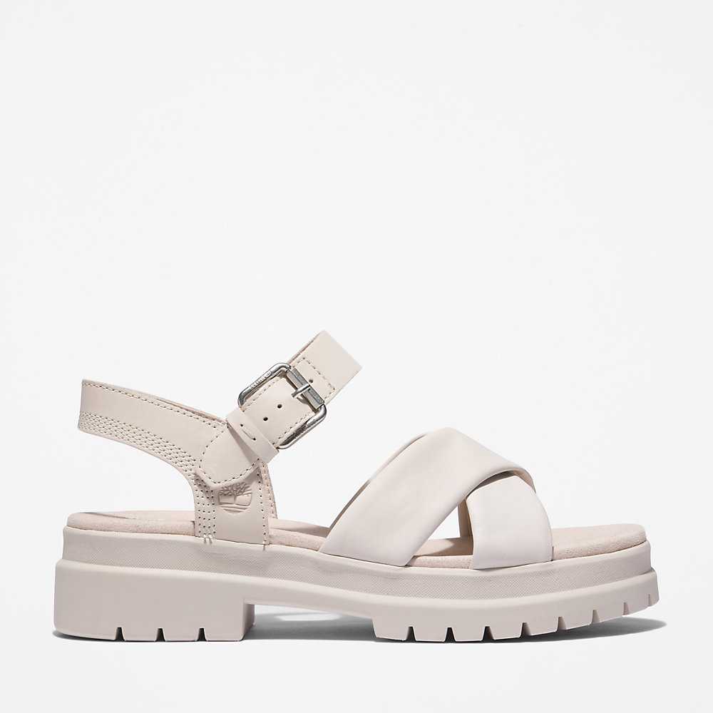 Women's Timberland London Vibe Sandals White | UAE-1402583