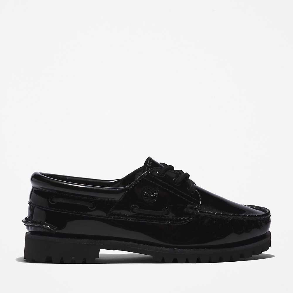 Women's Timberland Noreen 3-Eye Boat Shoes Black | UAE-4625097