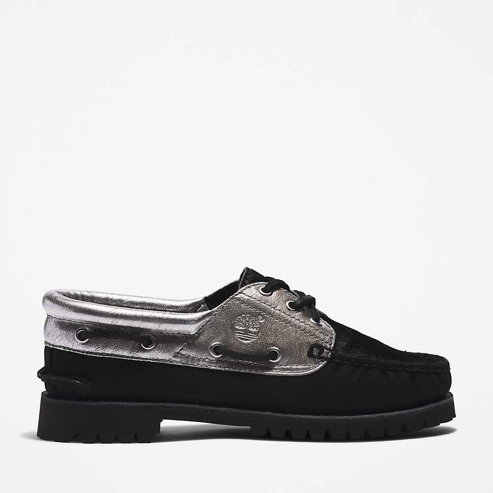 Women's Timberland Noreen 3-Eye Boat Shoes Black | UAE-5123087