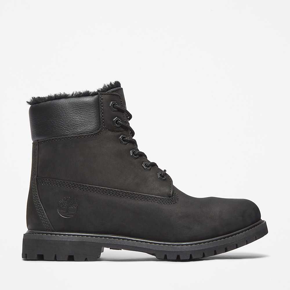 Women's Timberland Premium® 6 Inch Waterproof Boots Black | UAE-5612938