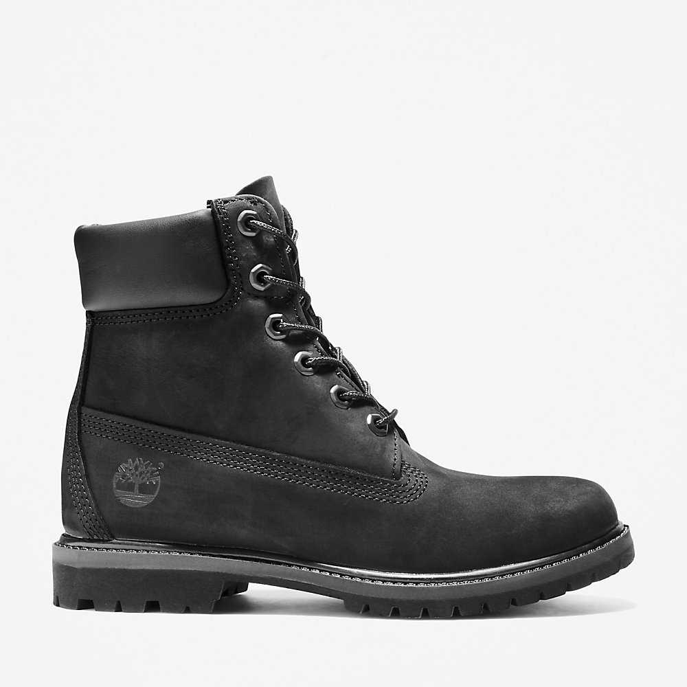 Women's Timberland Premium® 6 Inch Waterproof Boots Black | UAE-5834197