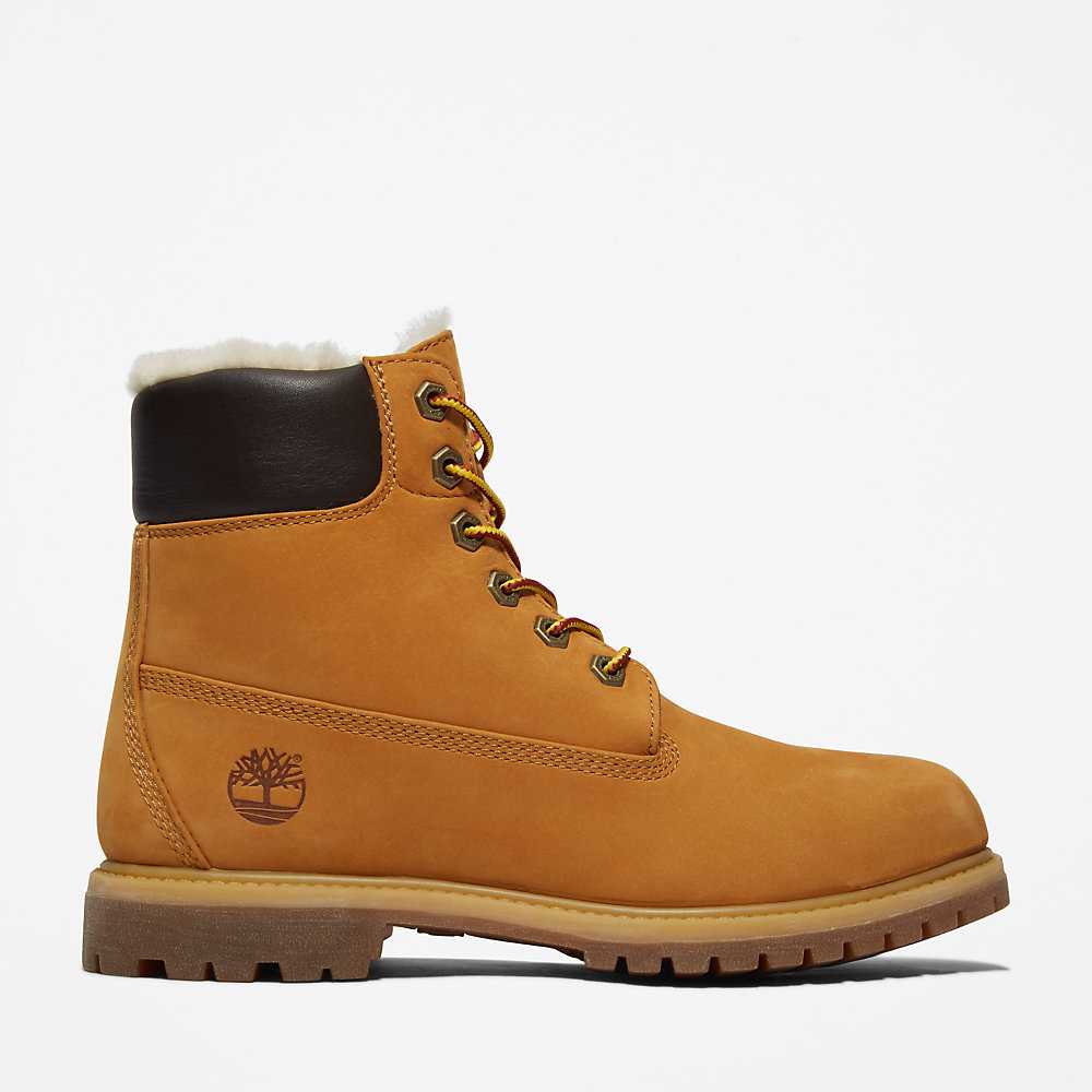 Women's Timberland Premium® 6 Inch Waterproof Boots Yellow | UAE-8756124