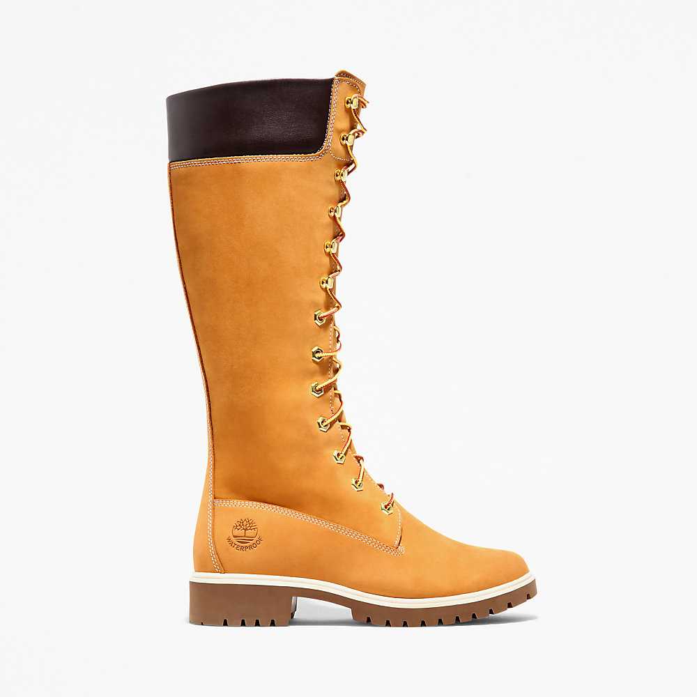 Women's Timberland Premium® 6 Inch Waterproof Boots Yellow | UAE-9371058