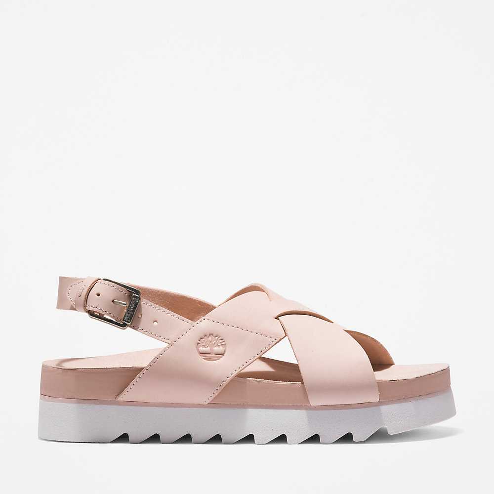 Women's Timberland Santa Monica Sunrise Sandals Light Pink | UAE-5413297