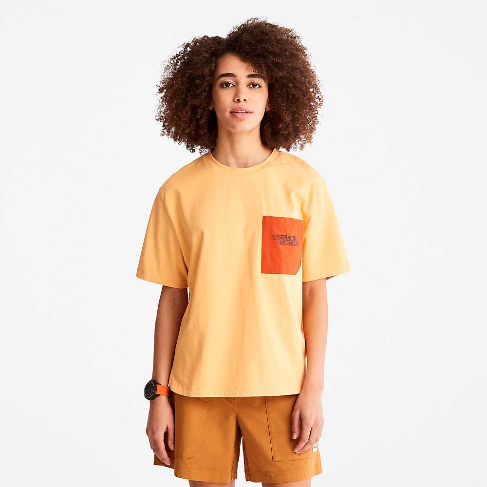 Women's Timberland TimberCHILL™ T Shirts Orange | UAE-6528349