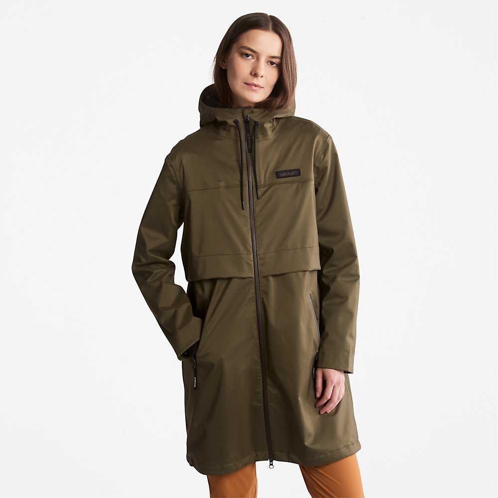 Women's Timberland Waterproof Parka Jackets Dark Green | UAE-4016857